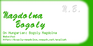 magdolna bogoly business card